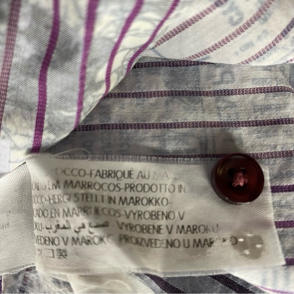 Desigual Mens Button Shirt Striped Long Sleeve Regular Fit Italian Fabric Sz S - Picture 8 of 12